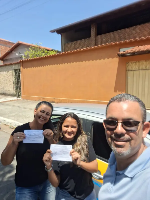 Alunas aprovadas em Santa Luzia